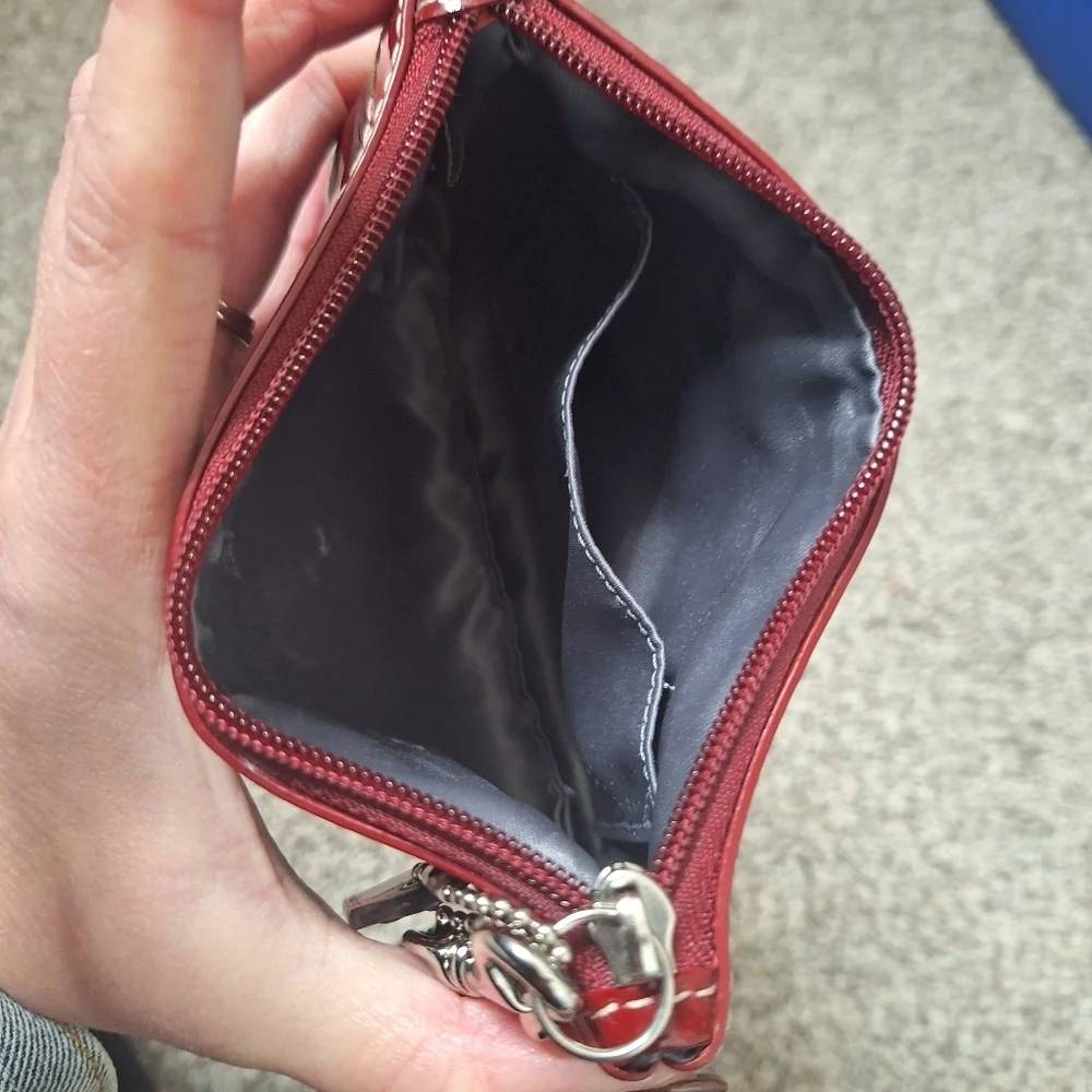 Coach wristlet Shiny Red